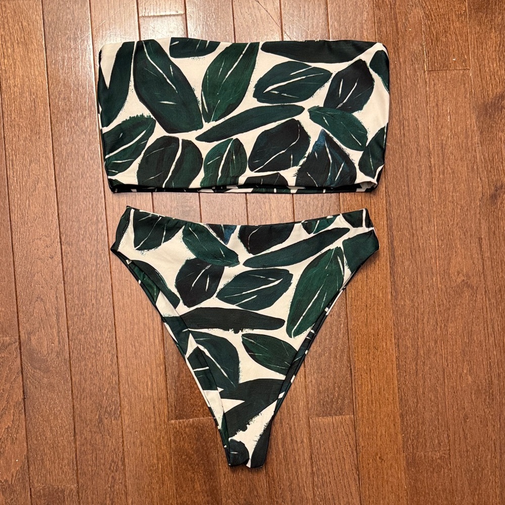 STN FX SWM Leaf Print Bikini Set